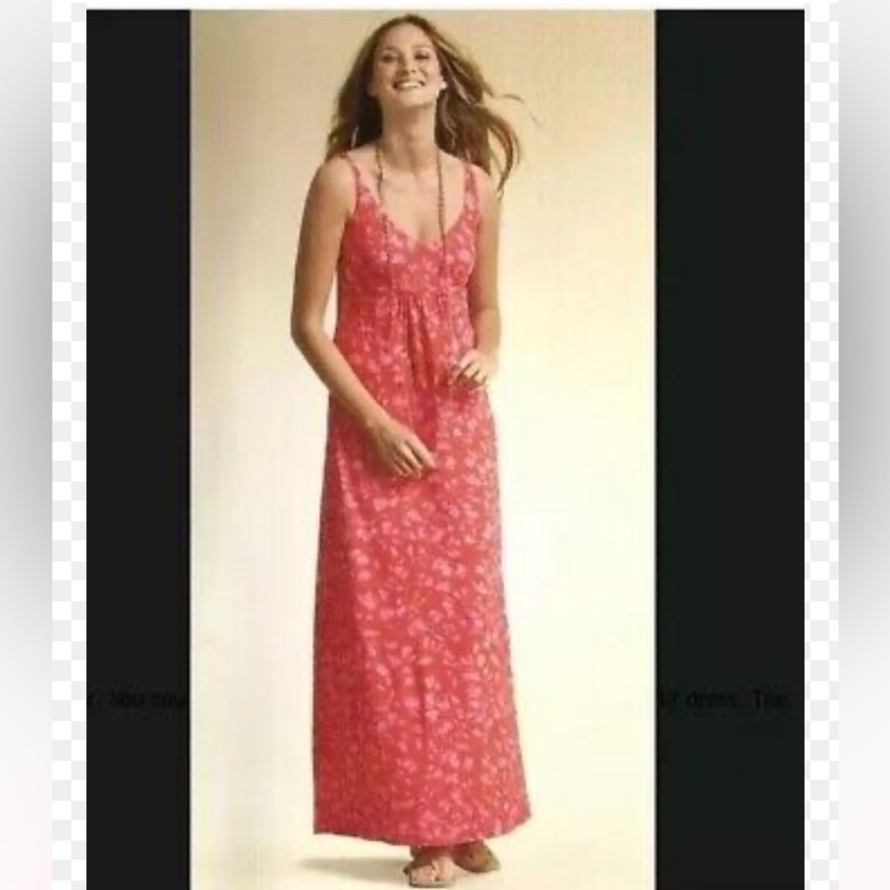 Cabi size XS red & pink maxi dress